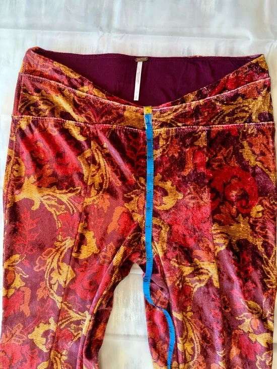 Free People Hold Me Closer Flared Bell Bottom Pant Small Velvet Flame Combo - Picture 11 of 16